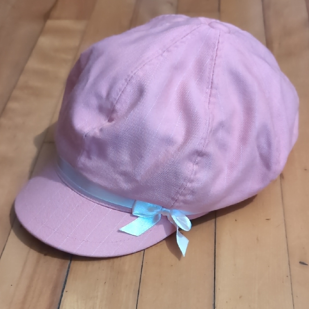 Pink Women's Hat with Ribbon Accent Made In Korea